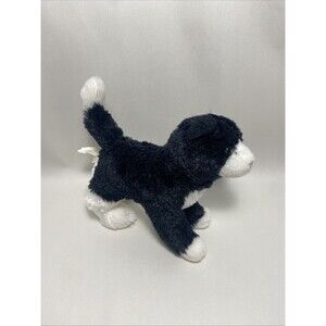 2011  Douglas Cat Plush Black White Snippy Kitten Animal Toy Boots 4092 EUC